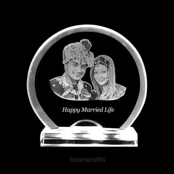 Half Moon 2D Crystal (12x12x1.2 cm)