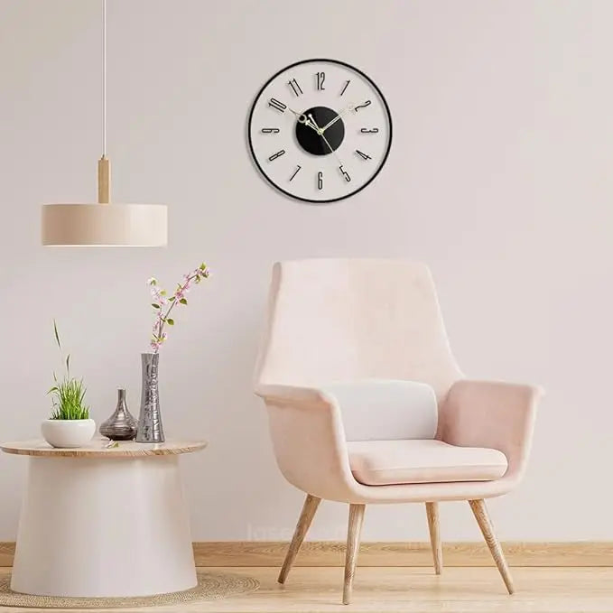 Round Acrylic Wall Clock – Transparent Numeric Design for Living Room, Bedroom & Office