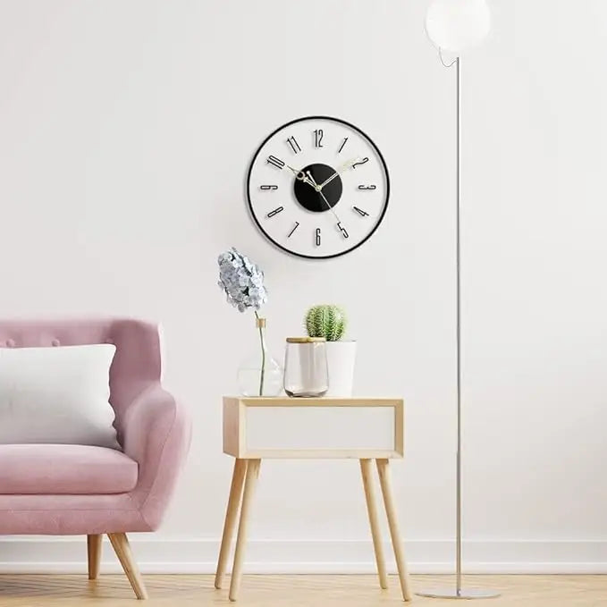 Round Acrylic Wall Clock – Transparent Numeric Design for Living Room, Bedroom & Office