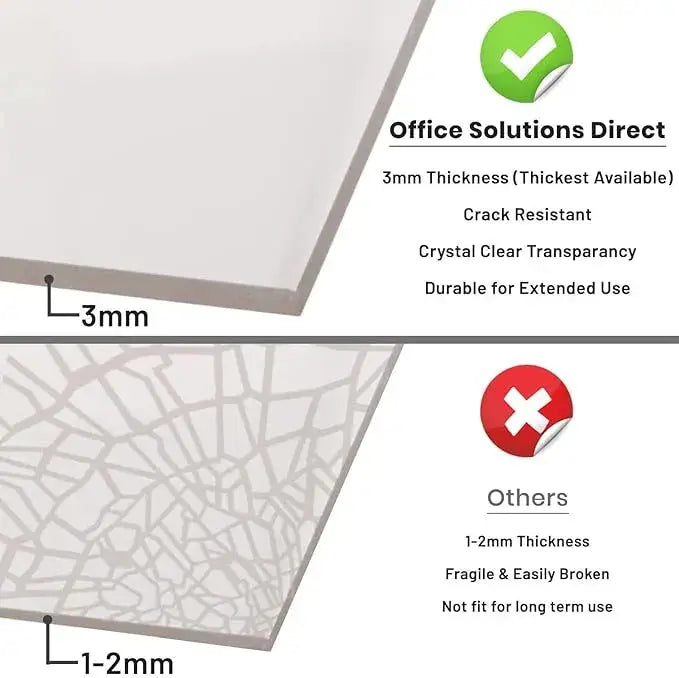 Clear Acrylic Double-Sided T-Shape Table Sign Holder | Vertical Menu Display Stand for School, Office, Hotel, and Party