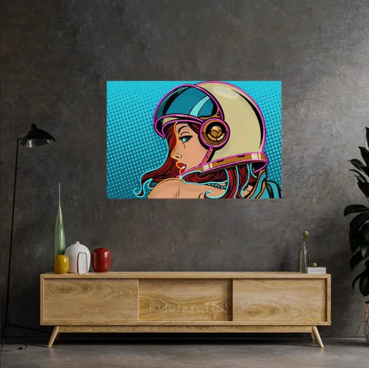 Astronaut Girl LED Neon Acrylic Artwork – Whimsical Space-Themed Wall Decor