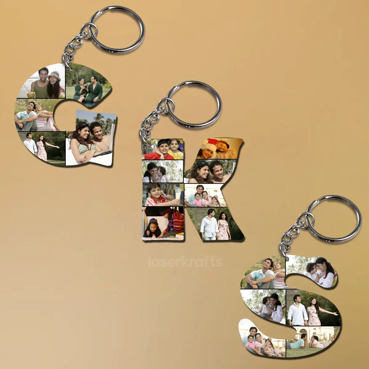 Alphabet Photo Keychain