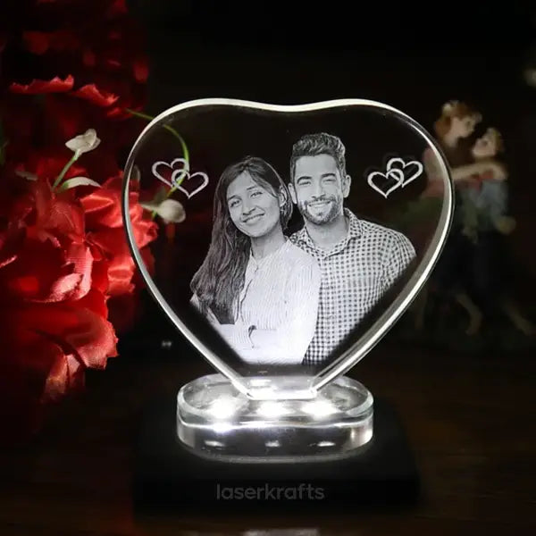 Heart Stand 2D Acrylic LED illusion Lamp