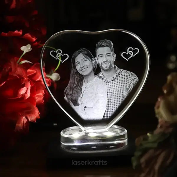Heart Stand 2D Acrylic LED illusion Lamp