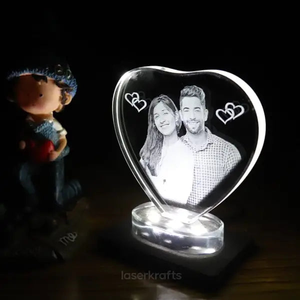 Heart Stand 2D Acrylic LED illusion Lamp
