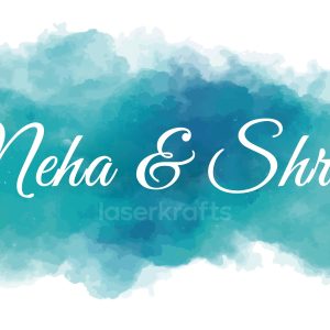 Blue Water Color Name Plate