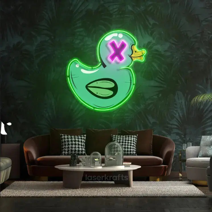 Bad Duck LED Neon Acrylic Artwork – Bold and Edgy Wall Decor