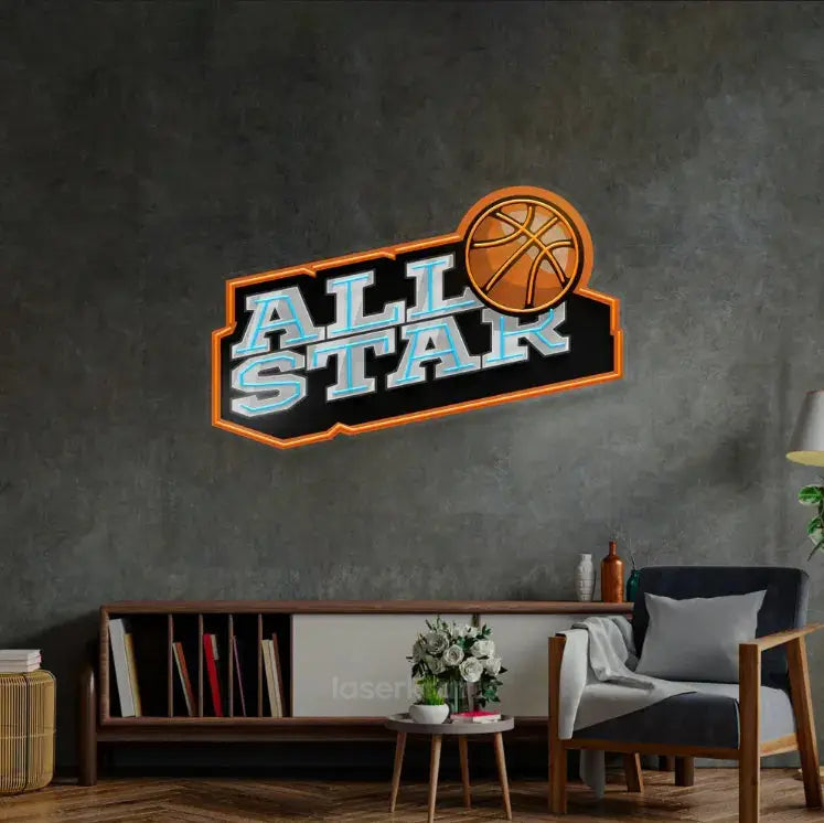 All-Star League LED Neon Sign Light – Dynamic Pop Art Wall Decor