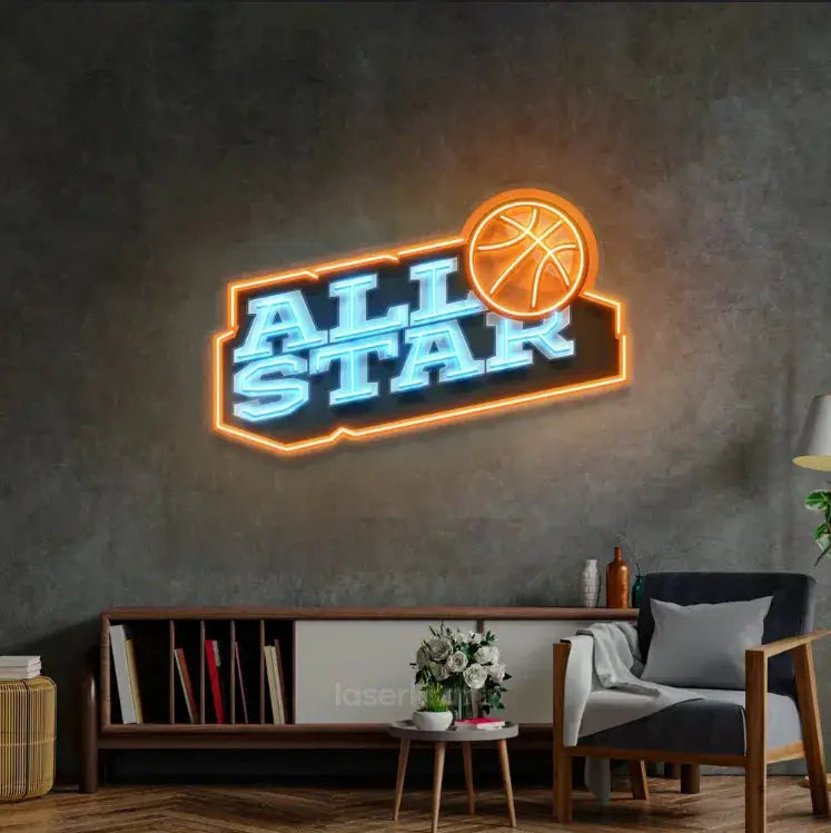 All-Star League LED Neon Sign Light – Dynamic Pop Art Wall Decor