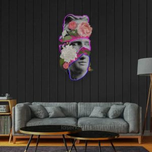 Apollo Flower Head LED Neon Acrylic Artwork – Cosmic and Artistic Wall Decor