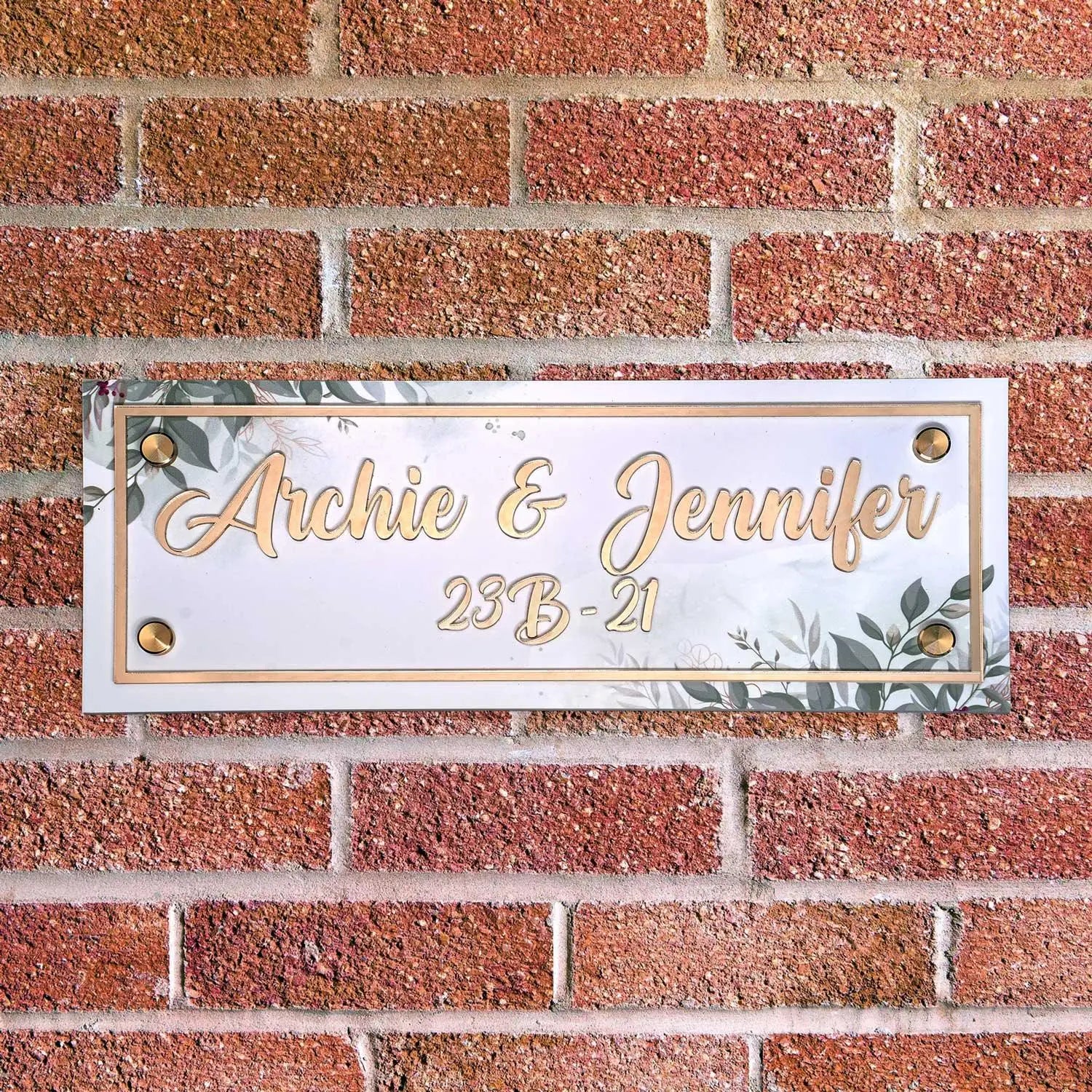 Acrylic Name Plate with Raised Lettering