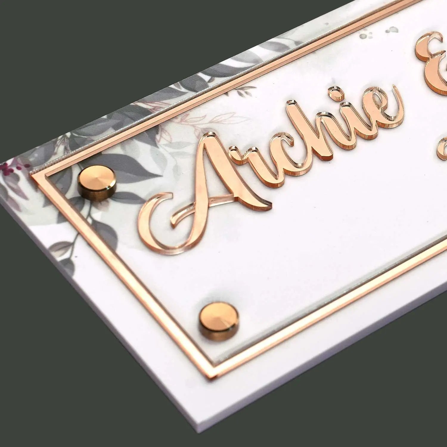 Acrylic Name Plate with Raised Lettering