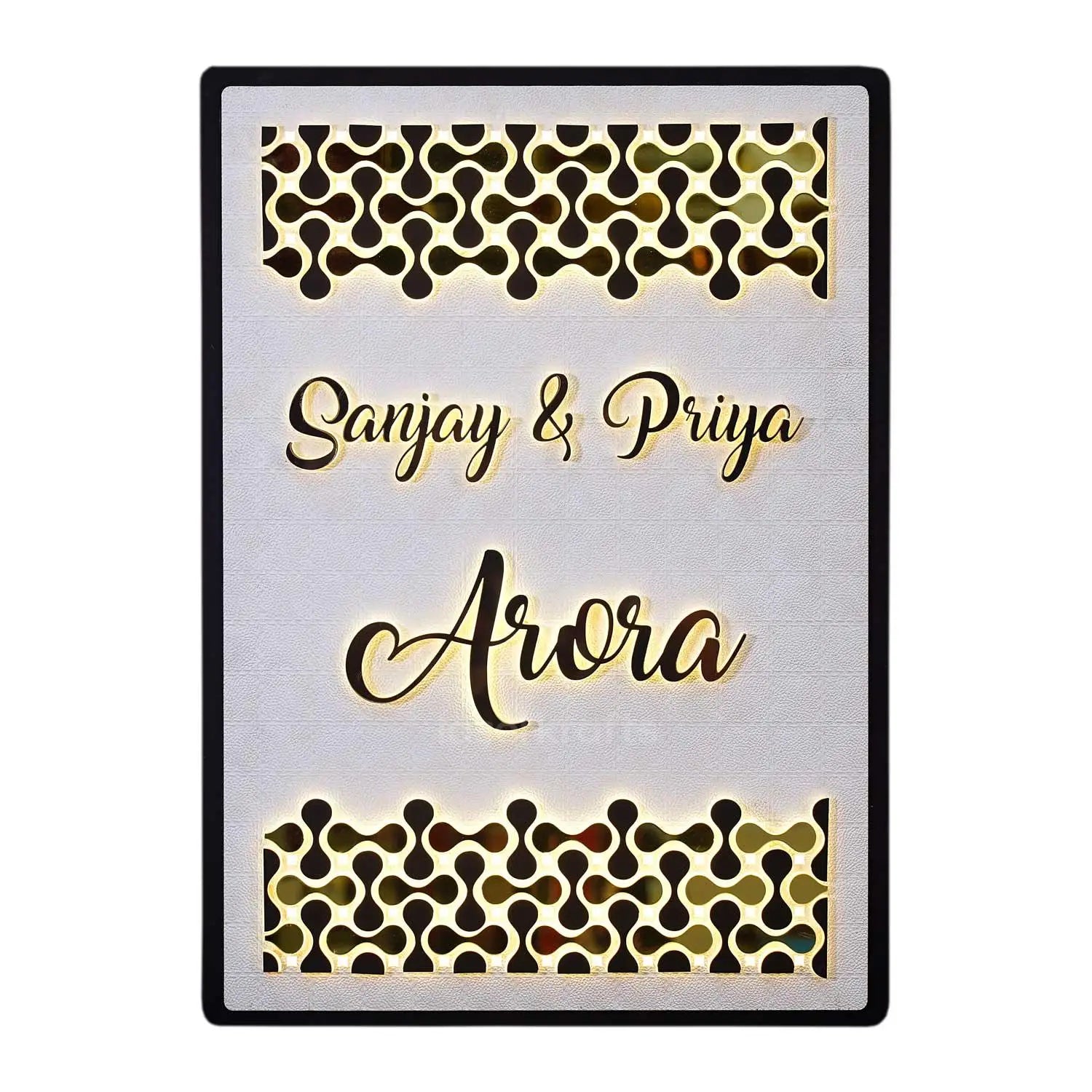 Arora - Decorative LED Name Plate (10x15 inch)