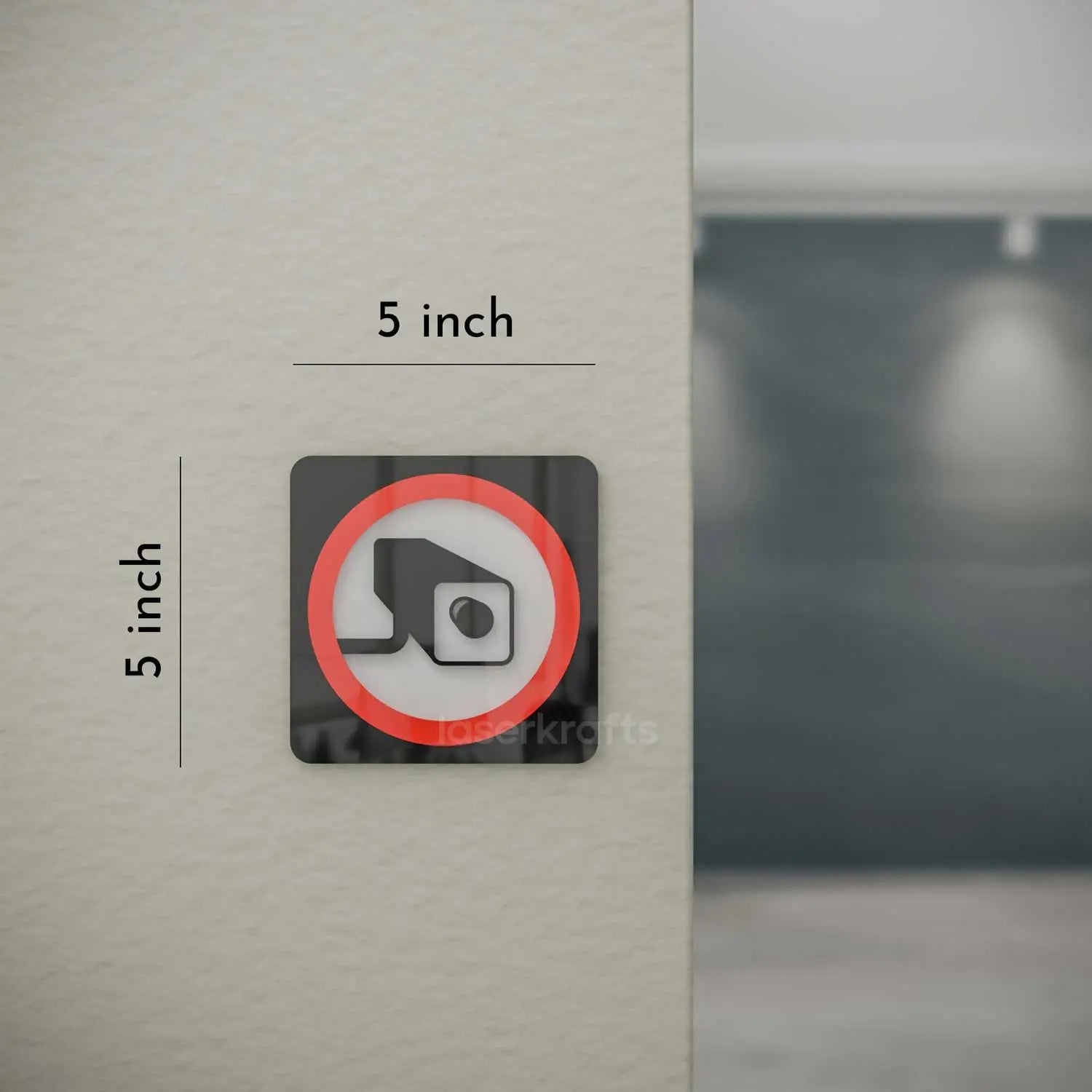 CCTV Surveillance - Layered 3D Prohibition Sign