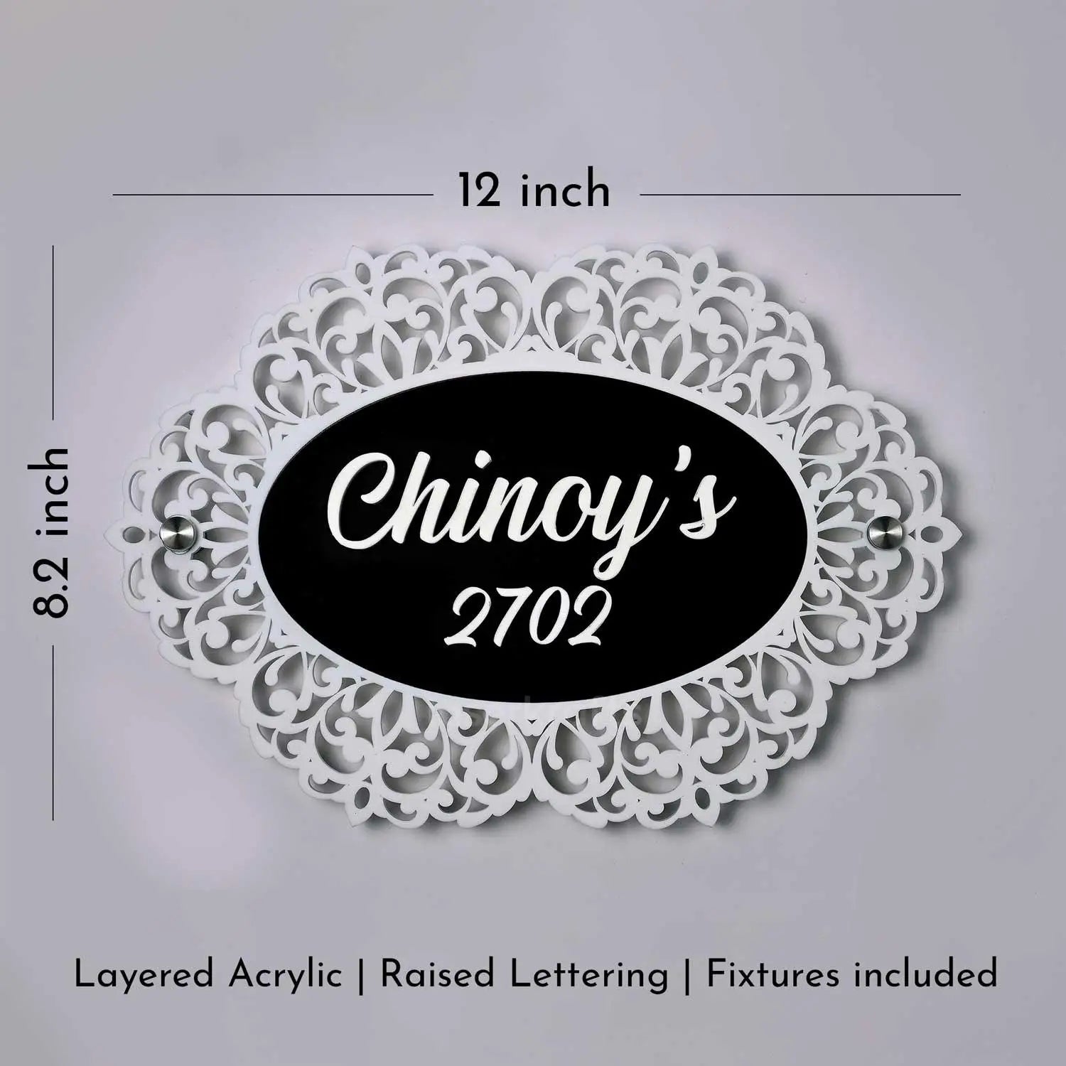 Chinoy's - Acrylic Name Plate with Raised Lettering