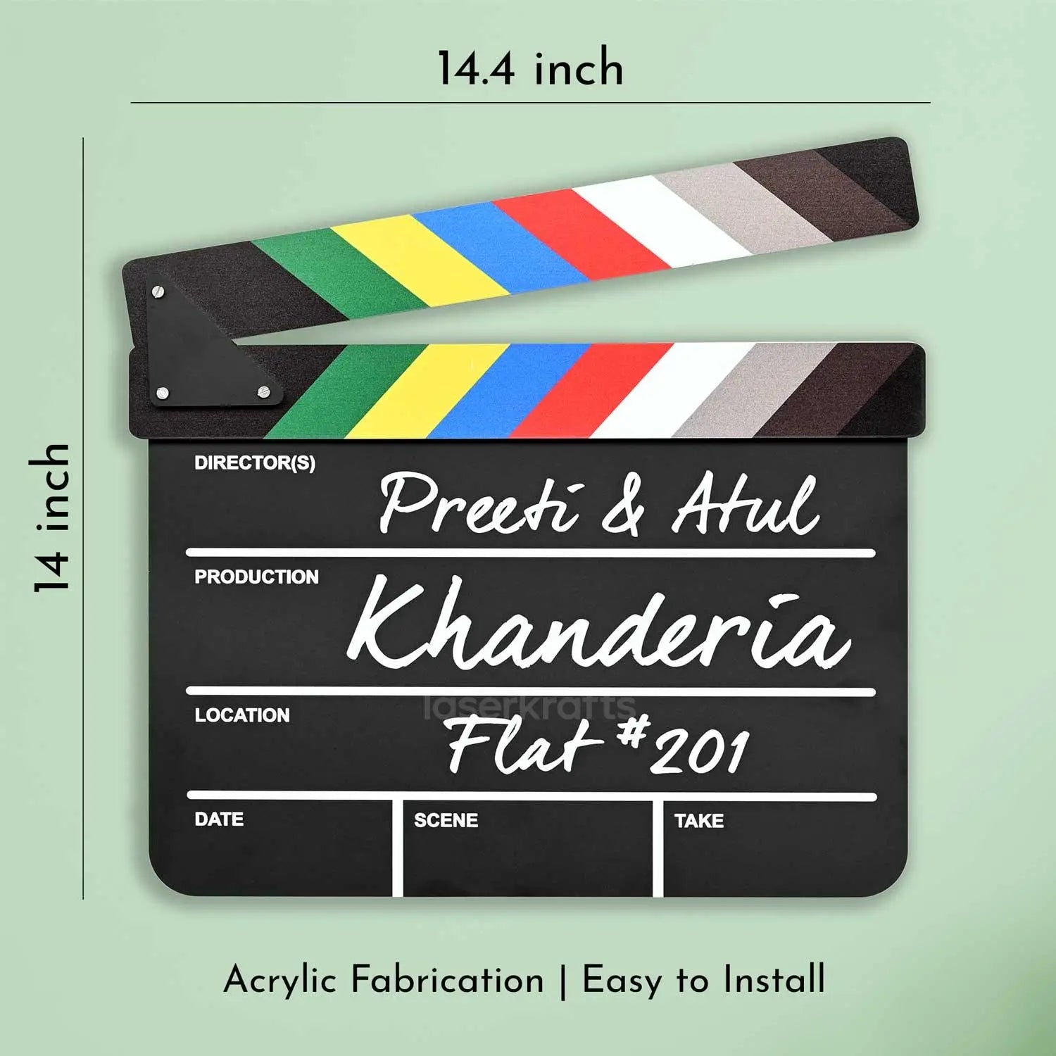 Clapperboard Name Plate for Movie Buffs