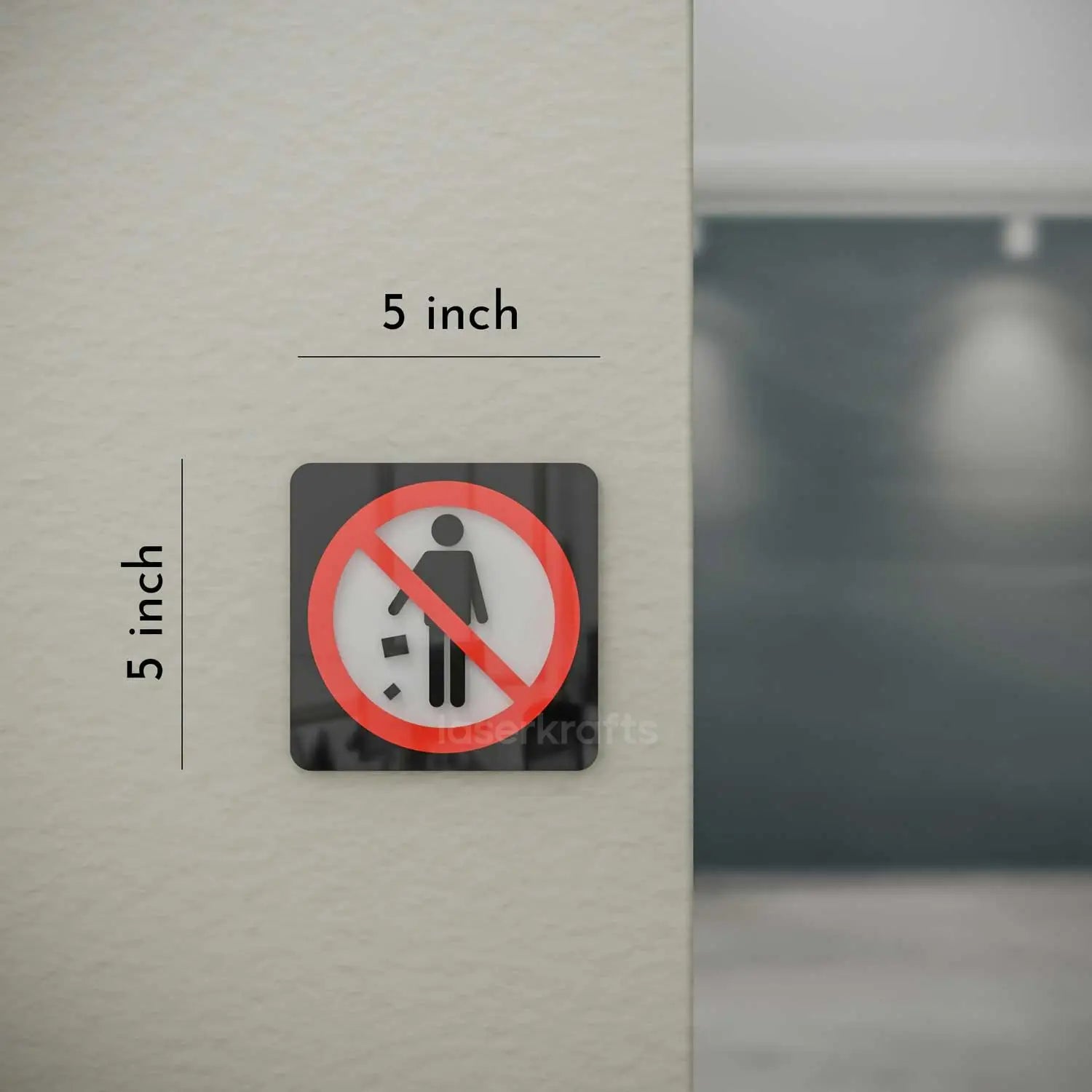 Do Not Litter - Layered 3D Prohibition Sign