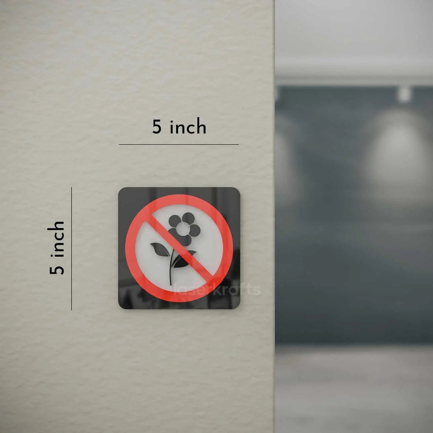 Do Not Pick Flowers - Layered 3D Prohibition Sign