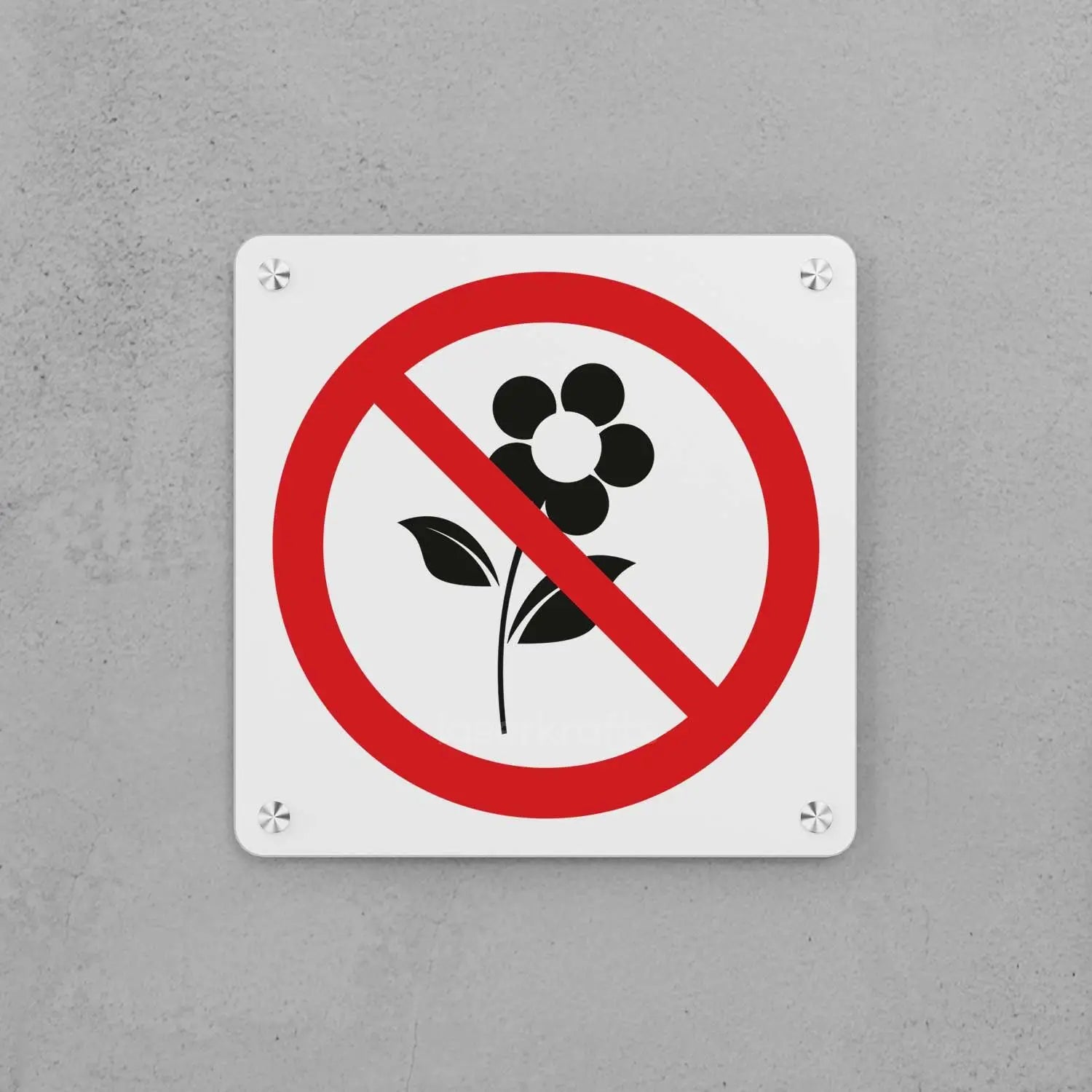Do Not Pick Flowers Sign