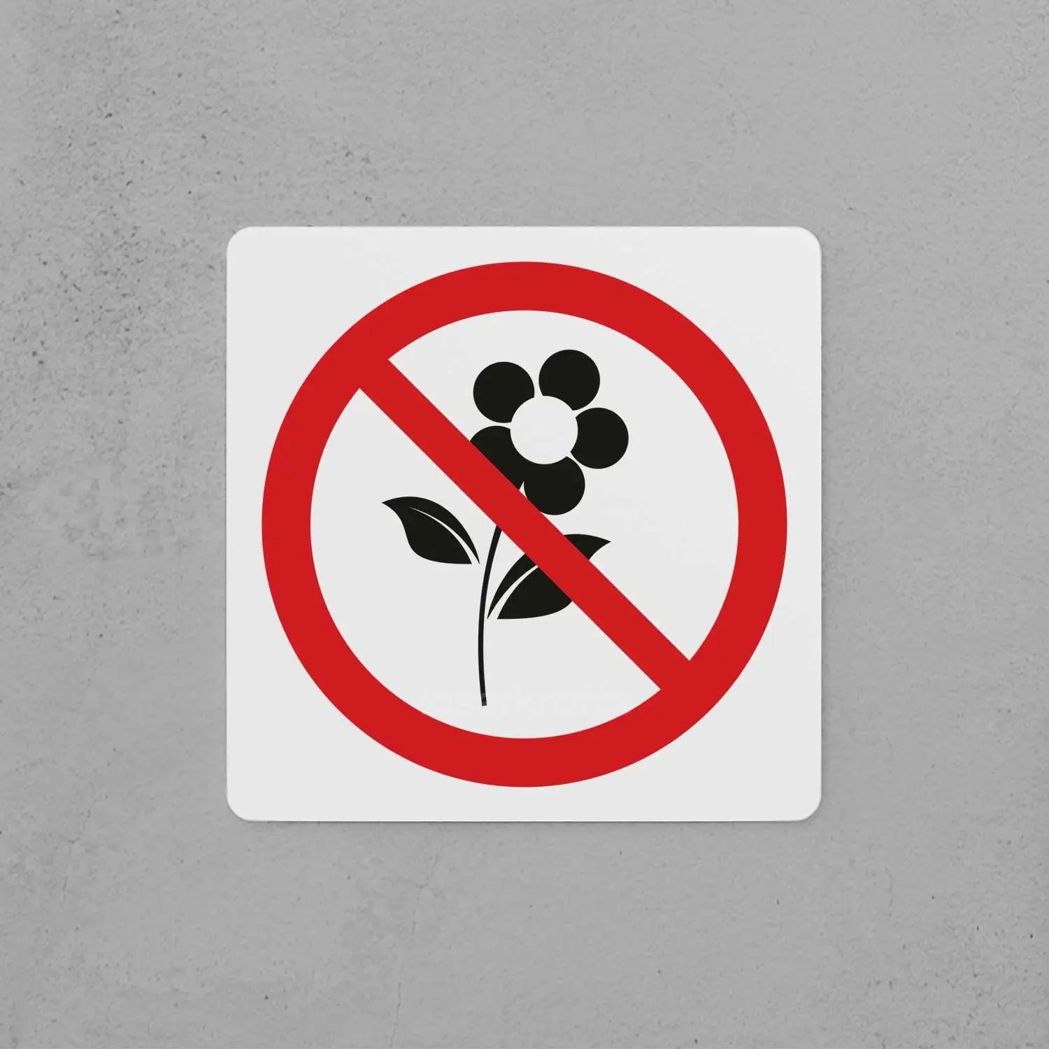 Do Not Pick Flowers Sign