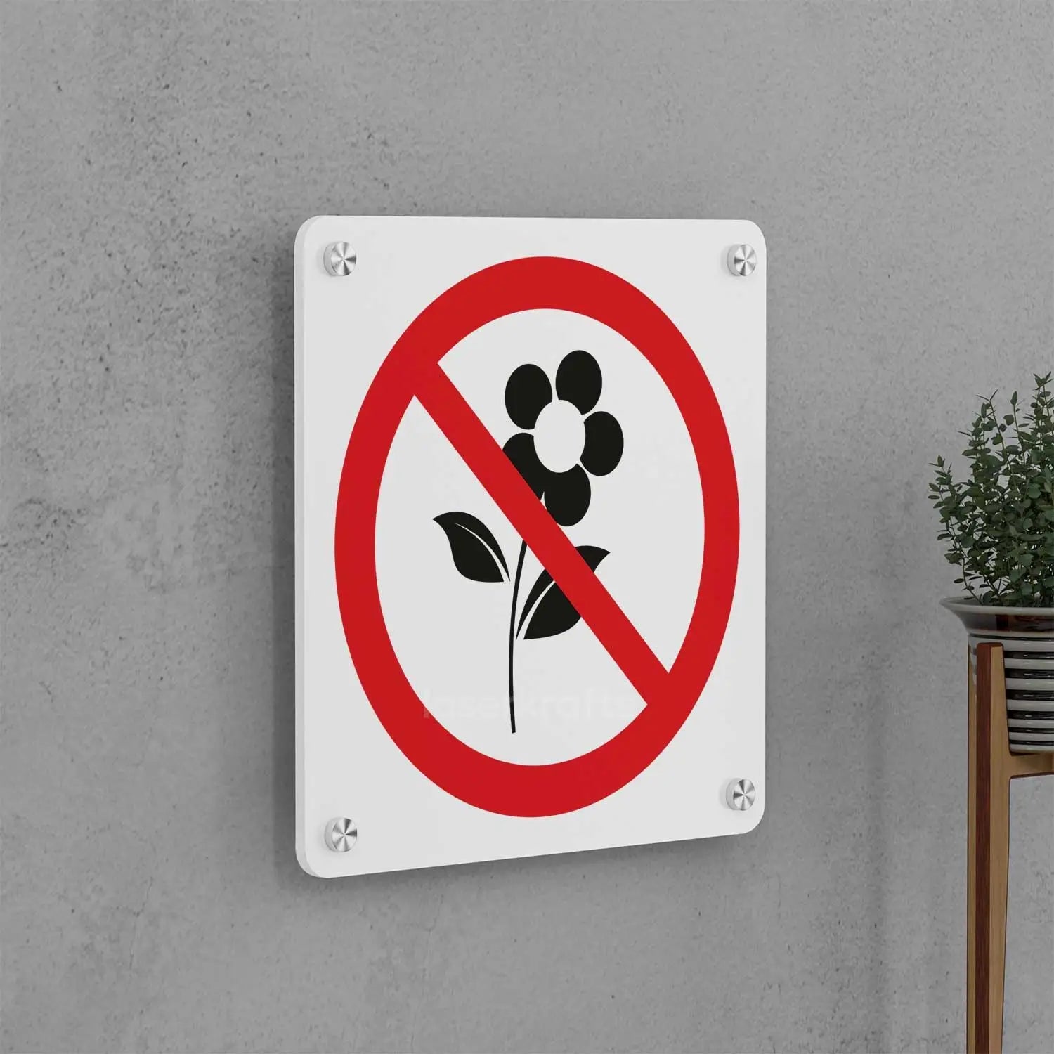 Do Not Pick Flowers Sign