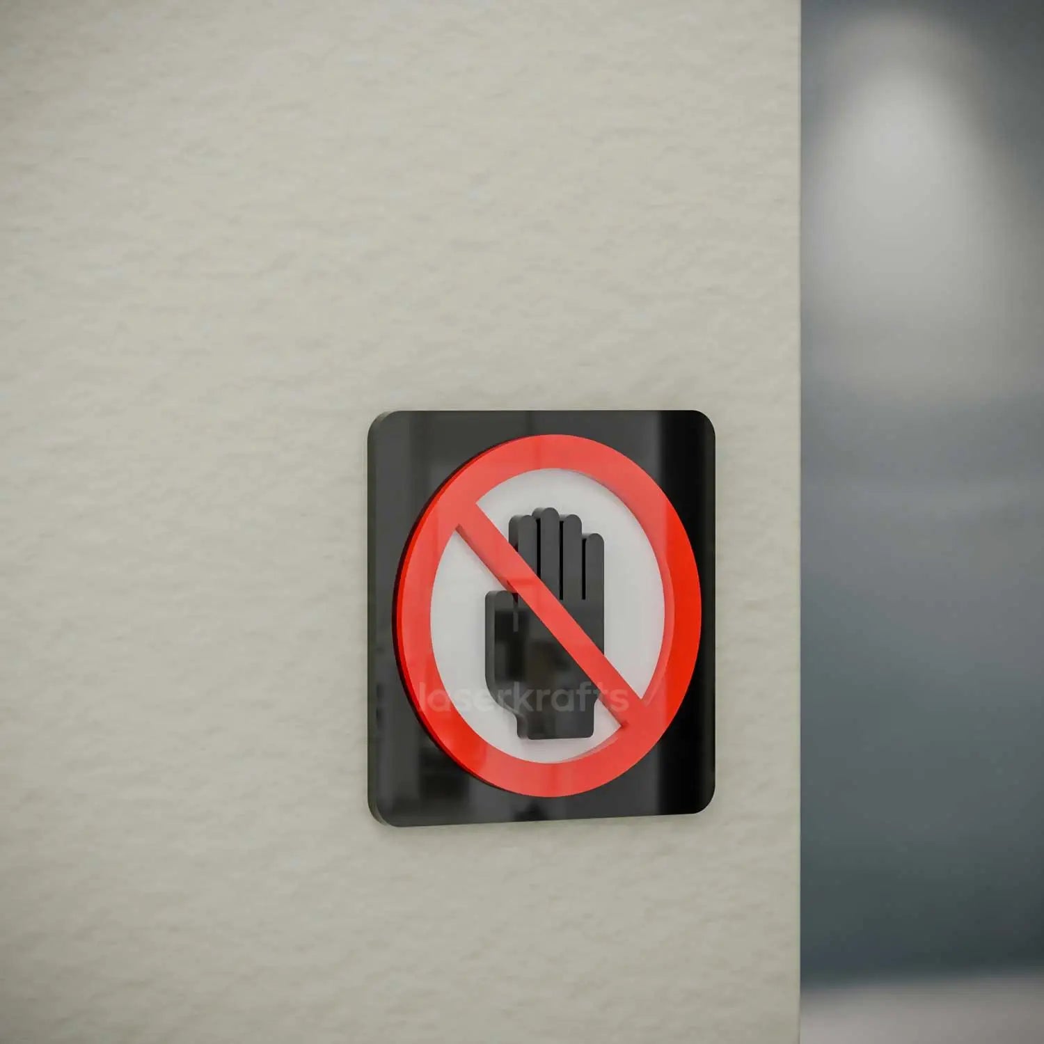 Do Not Touch - Layered 3D Prohibition Sign