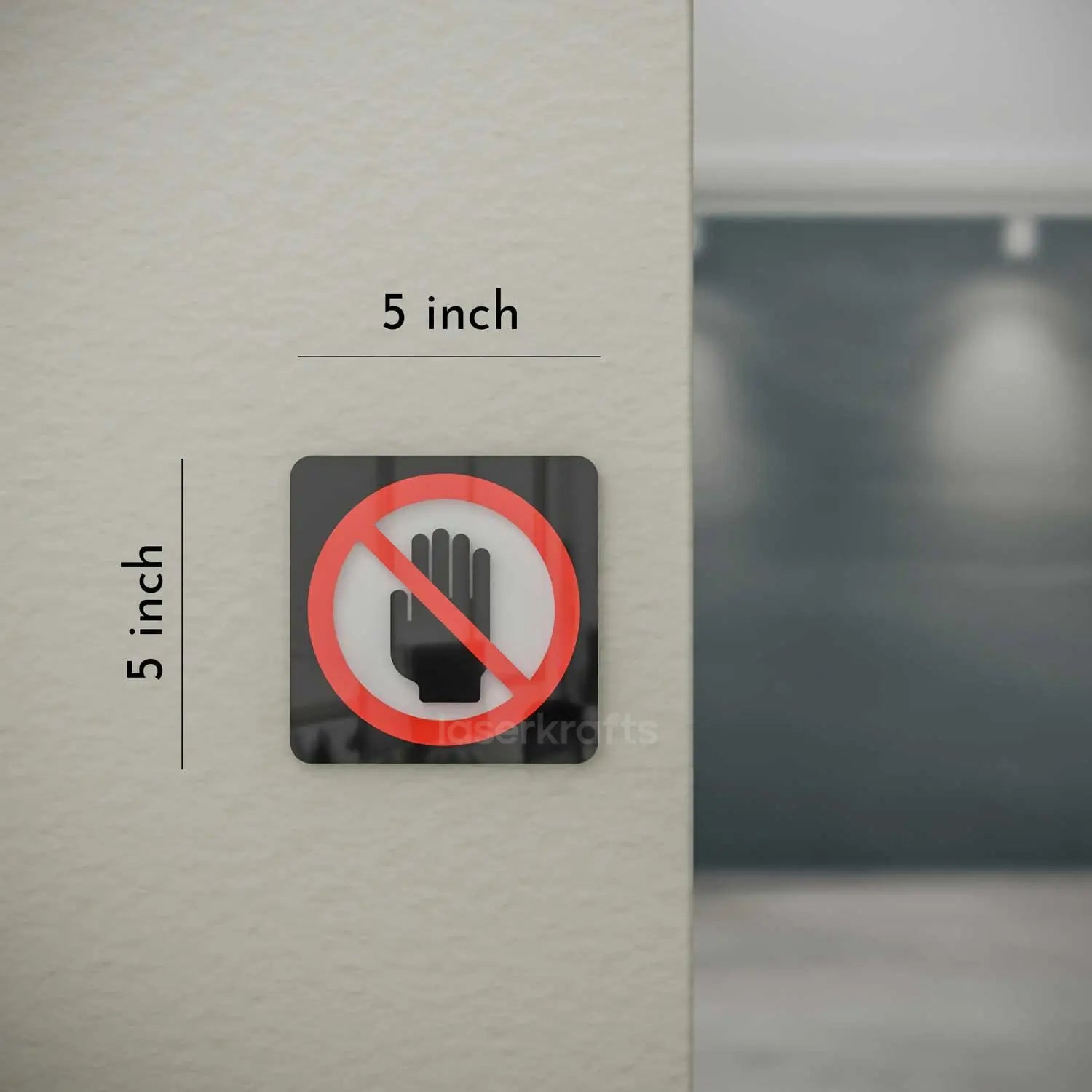 Do Not Touch - Layered 3D Prohibition Sign