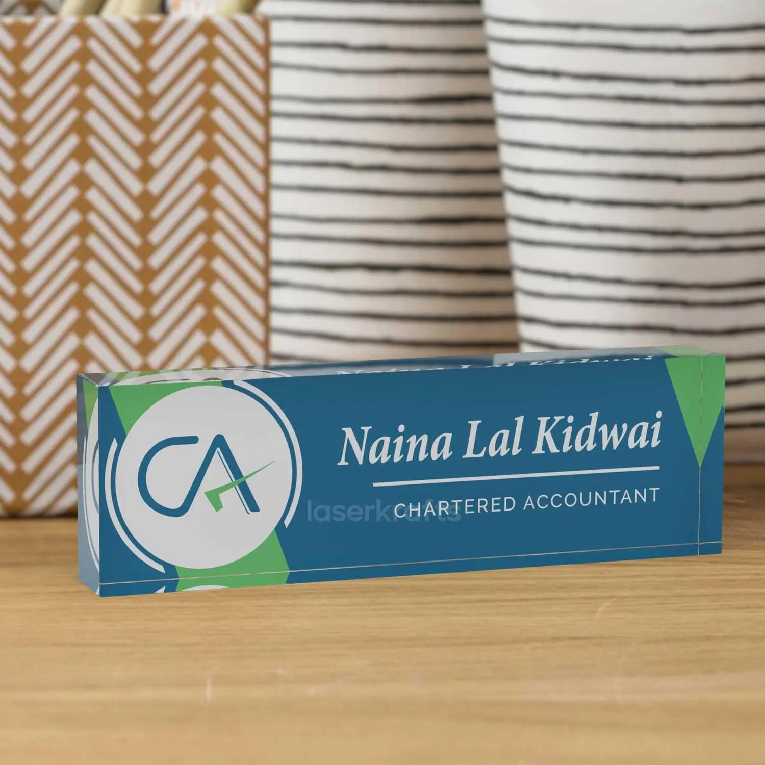 Executive Desk Name Plate for Chartered Accountant (CA)