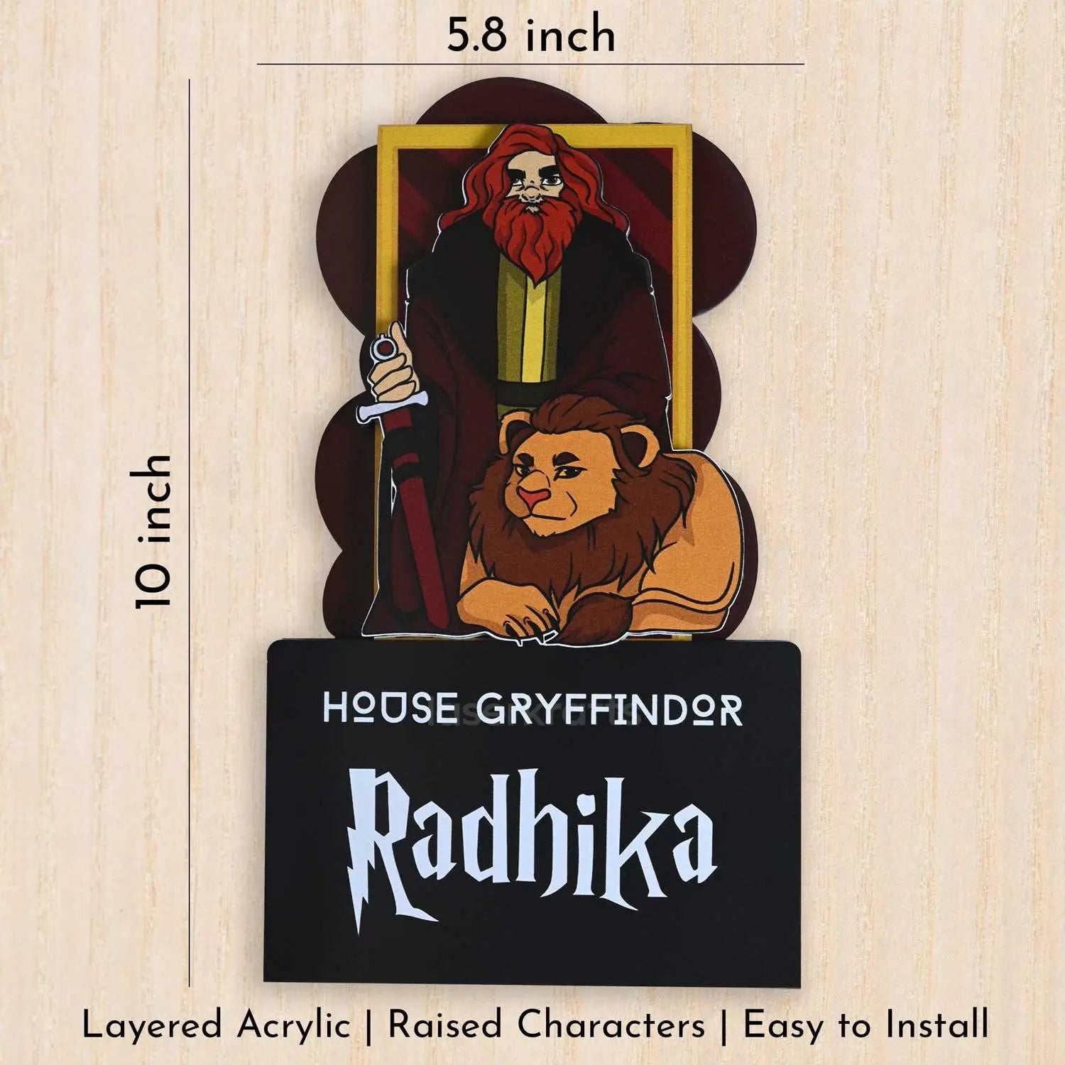House Gryffindor - Kids' Room Door Sign