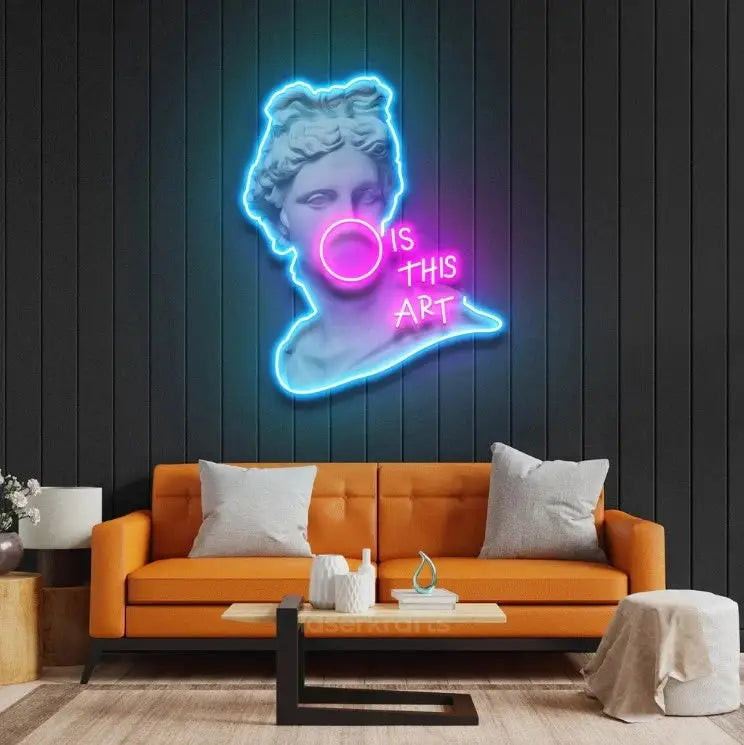 Is This Art? LED Neon Acrylic Artwork – Contemporary Statement Wall Decor