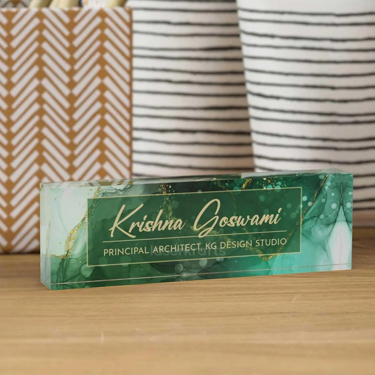 Jade Green - Acrylic Desk Name Plate