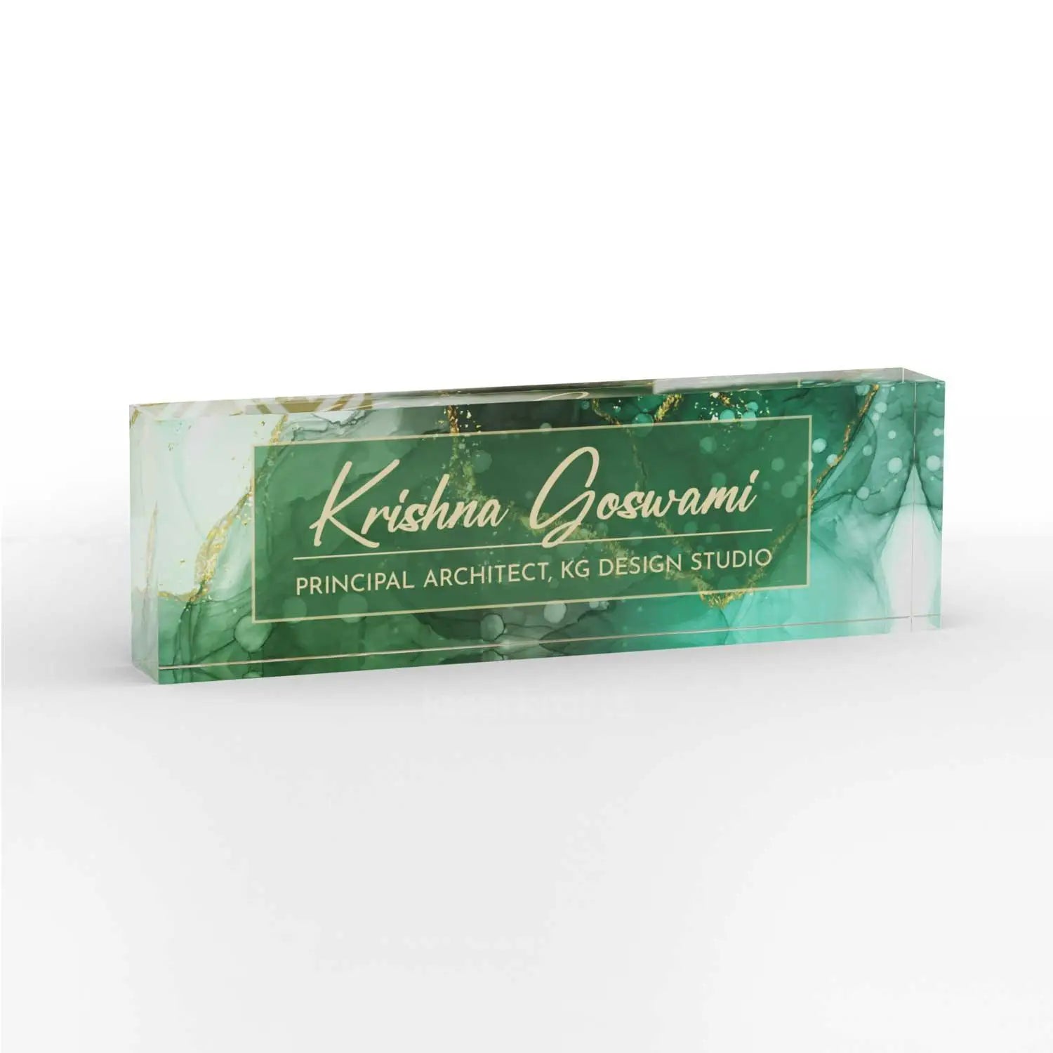 Jade Green - Acrylic Desk Name Plate
