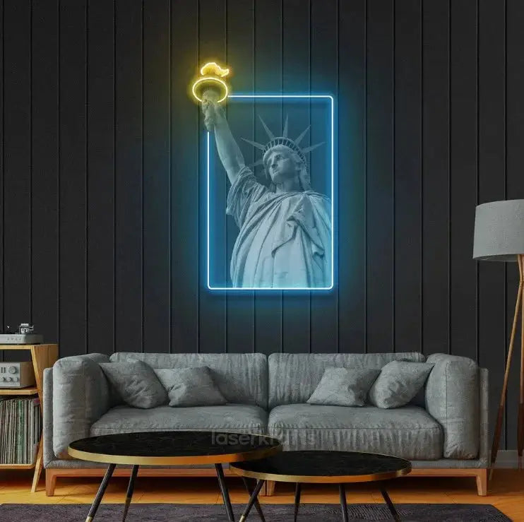 Liberty Enlightening the World LED Neon Acrylic Artwork – Iconic Modern Wall Decor