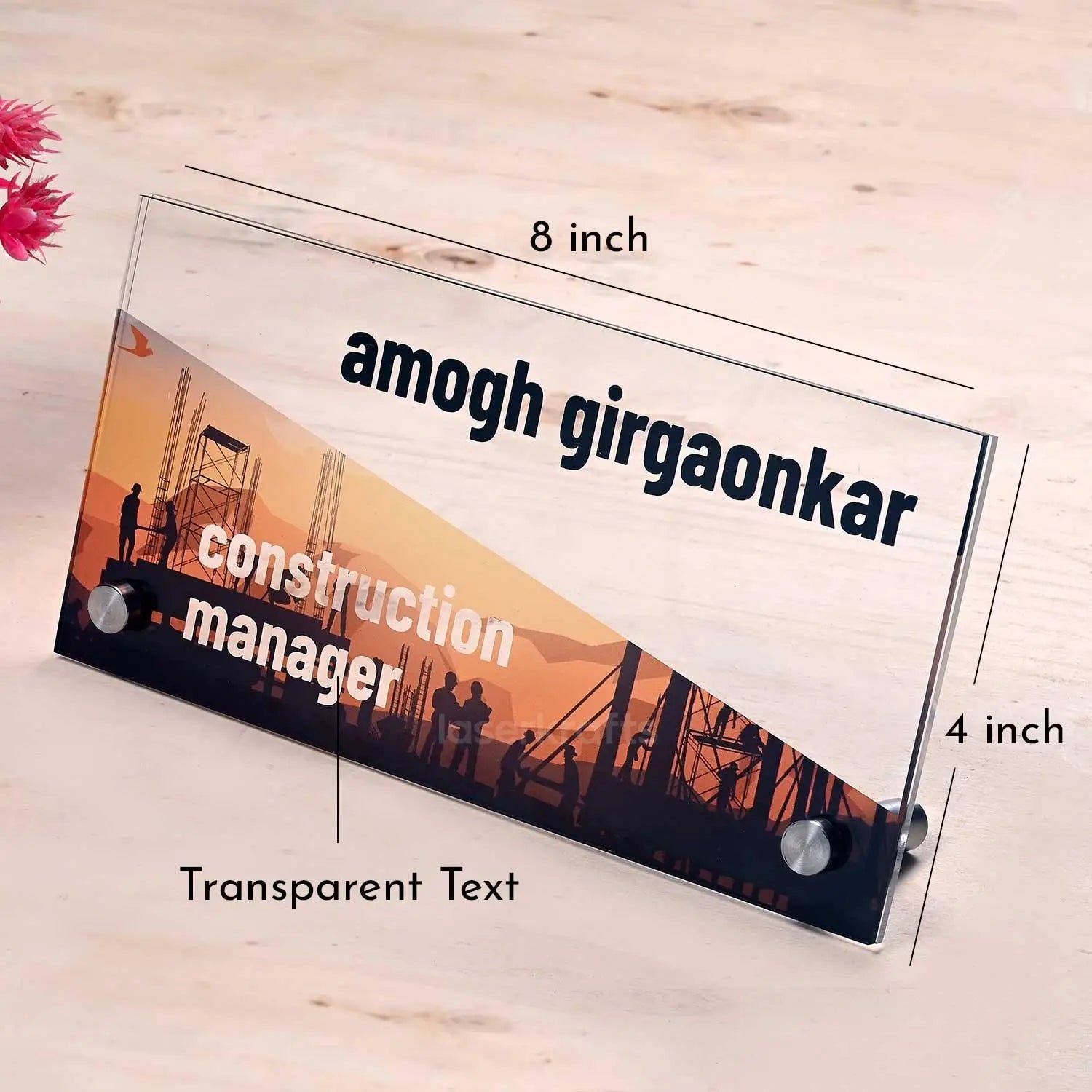 Men At Work - Office Desk Sign for Real Estate/Construction Executives