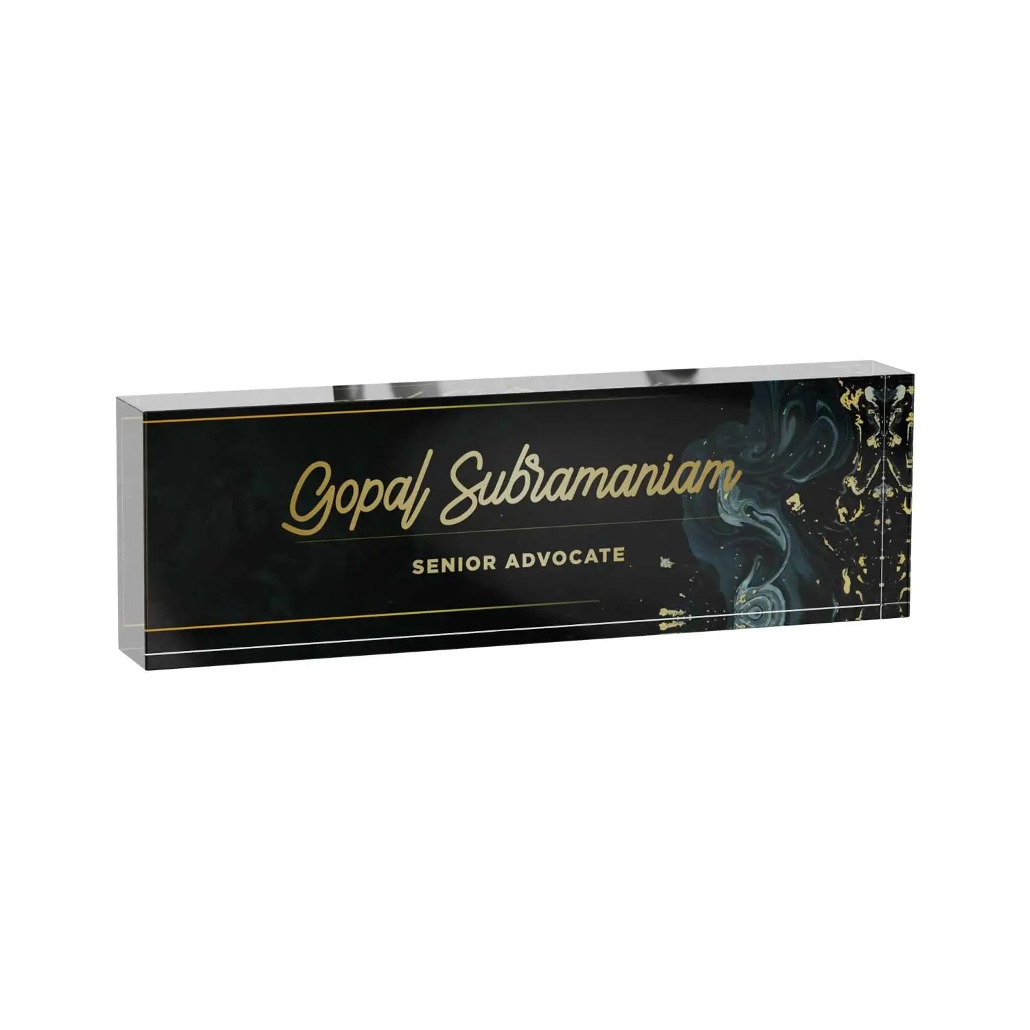 Metamorphic - Acrylic Desk Name Plate
