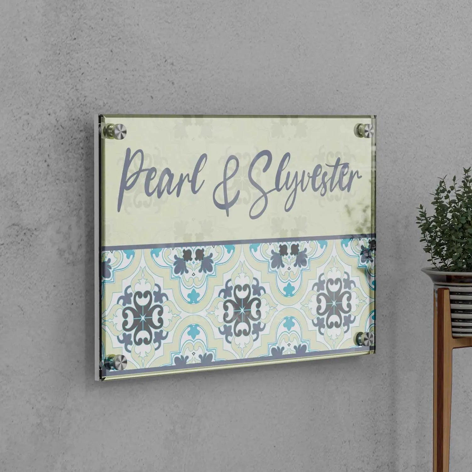 Moroccan Patio - Acrylic Name Plate