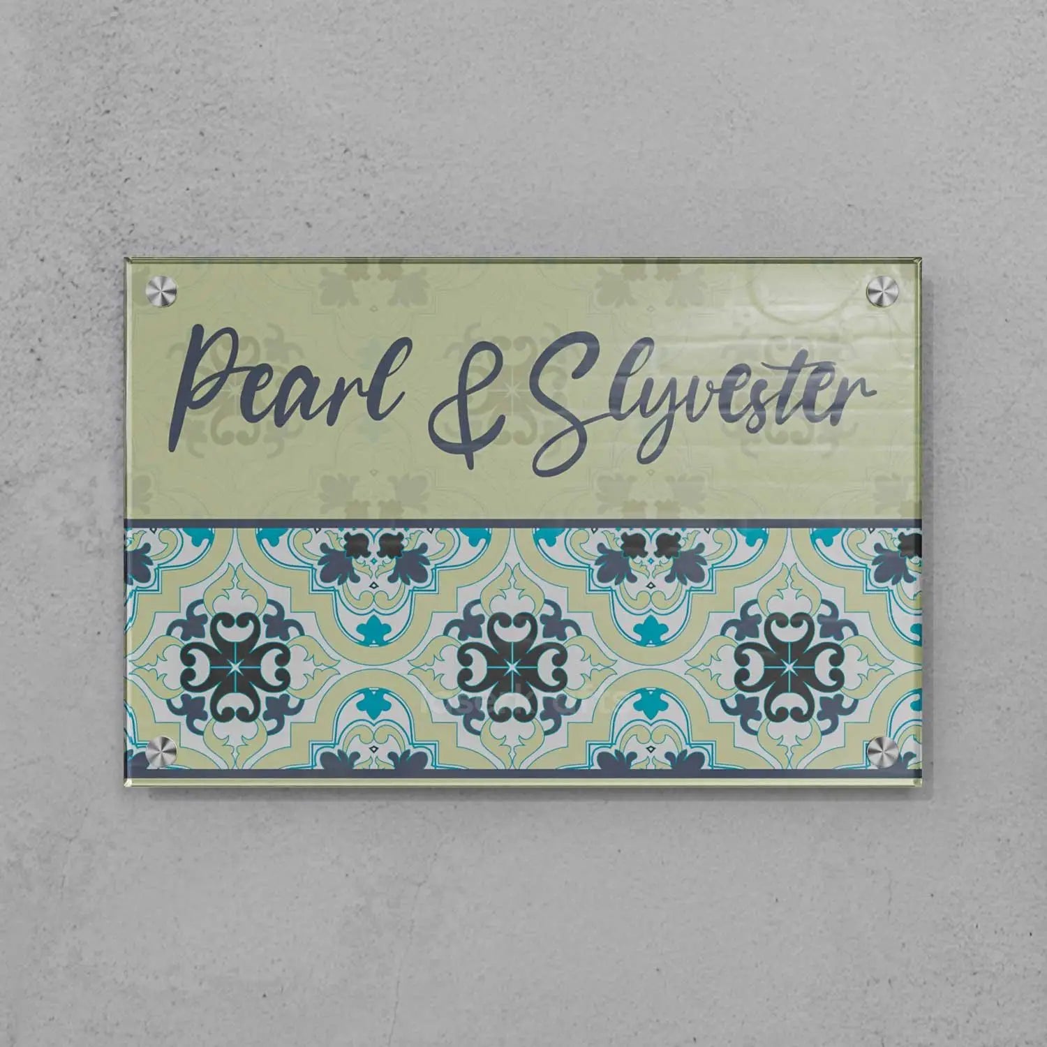 Moroccan Patio - Acrylic Name Plate