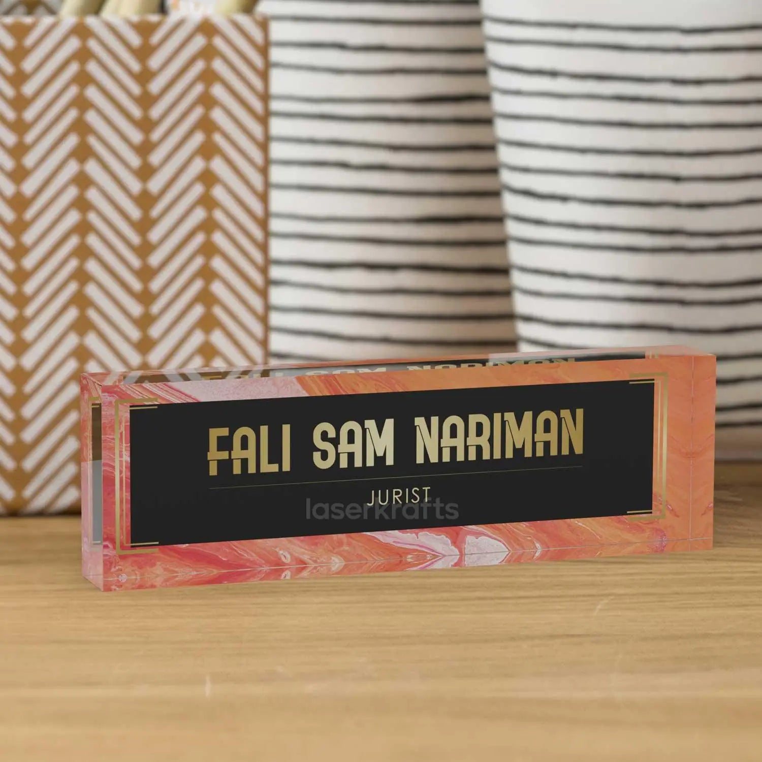 Mottle - Acrylic Desk Name Plate