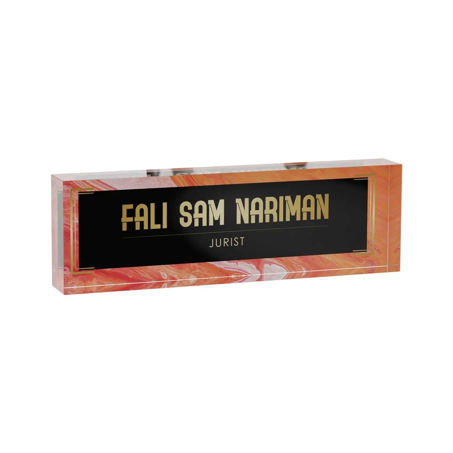 Mottle - Acrylic Desk Name Plate