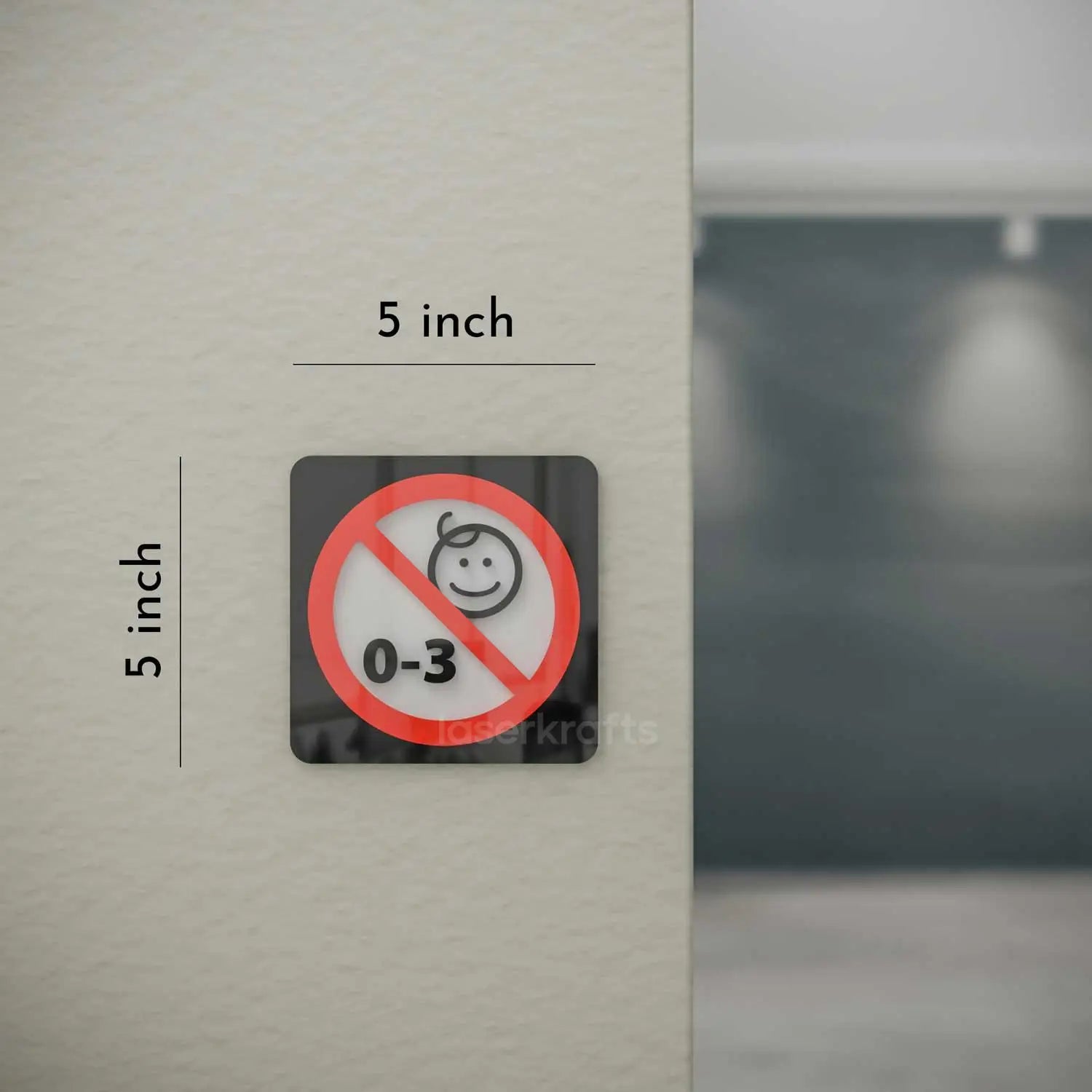 No Babies Allowed - Layered 3D Prohibition Sign
