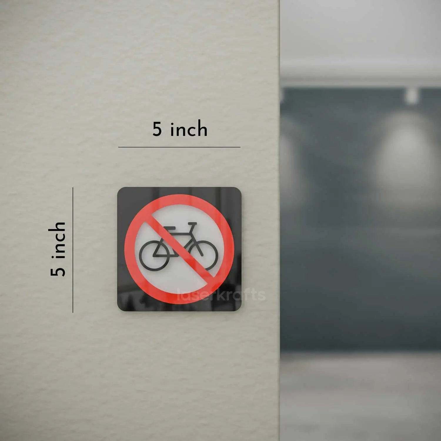 No Cycling Allowed - Layered 3D Prohibition Sign