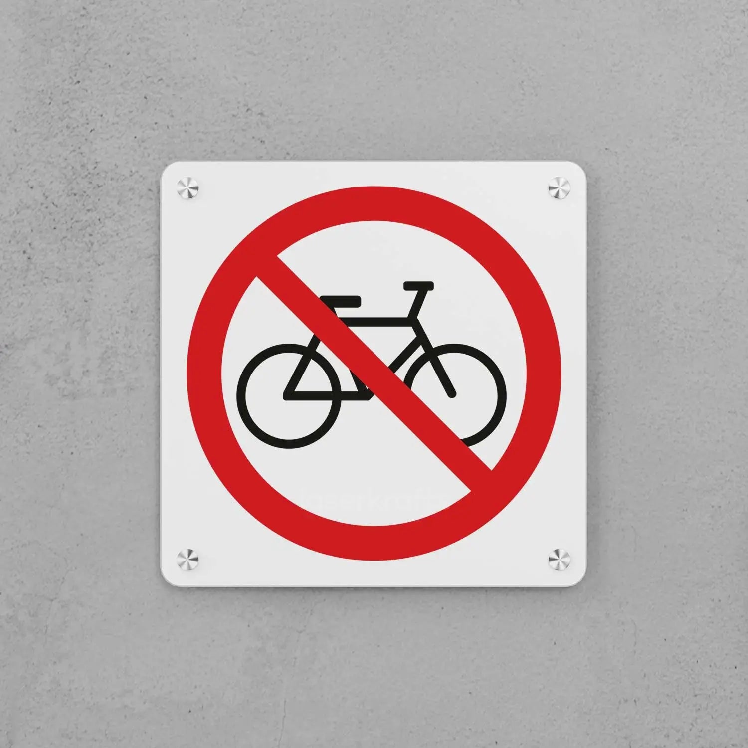 No Cycling Allowed Sign