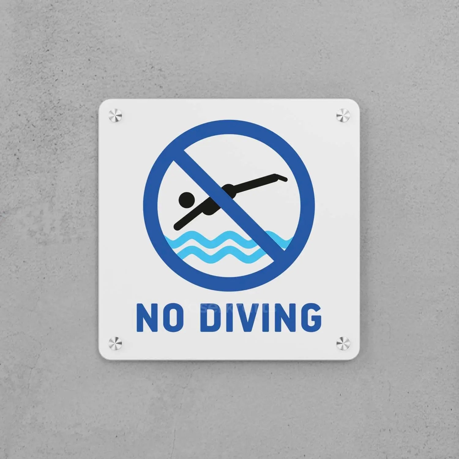 No Diving Sign
