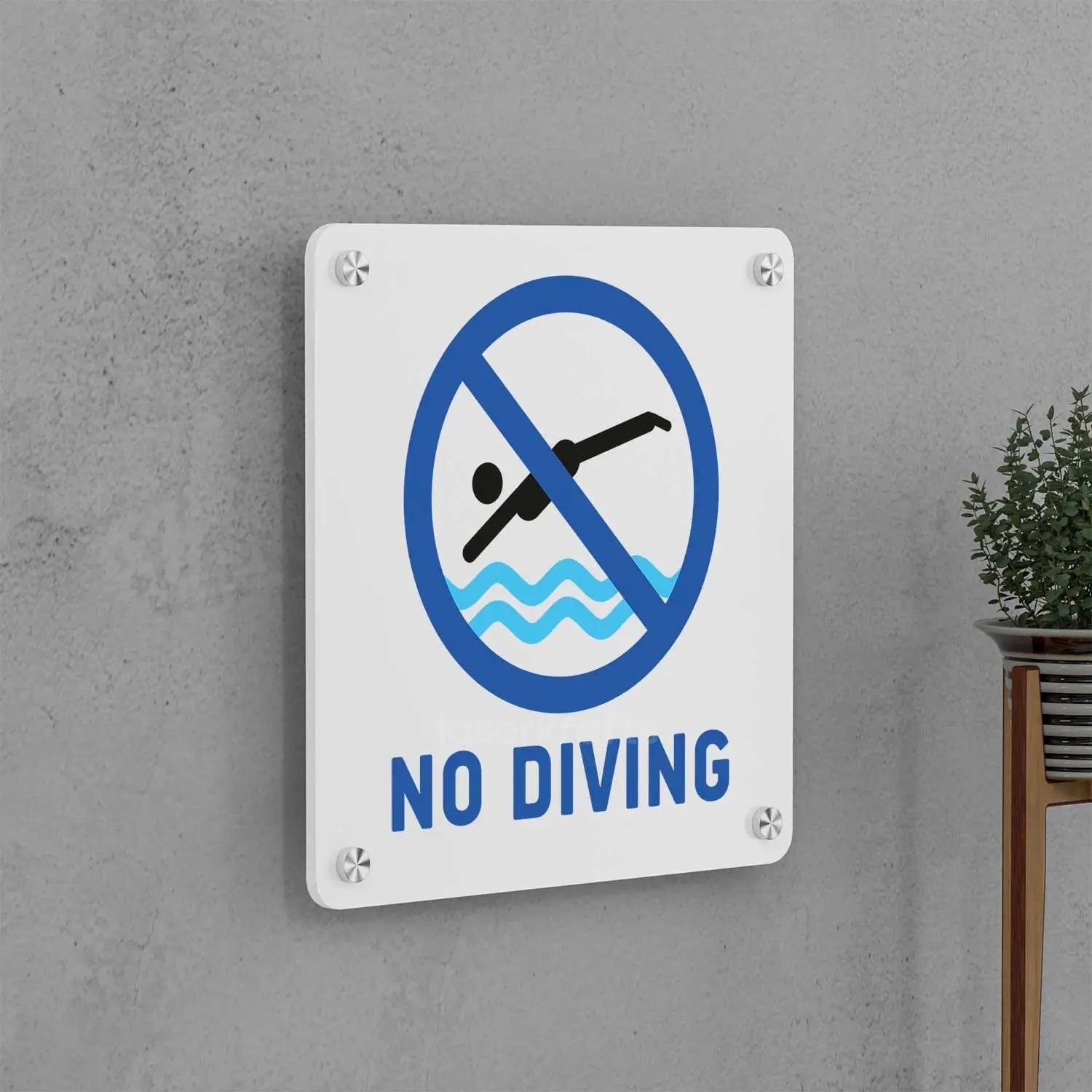 No Diving Sign