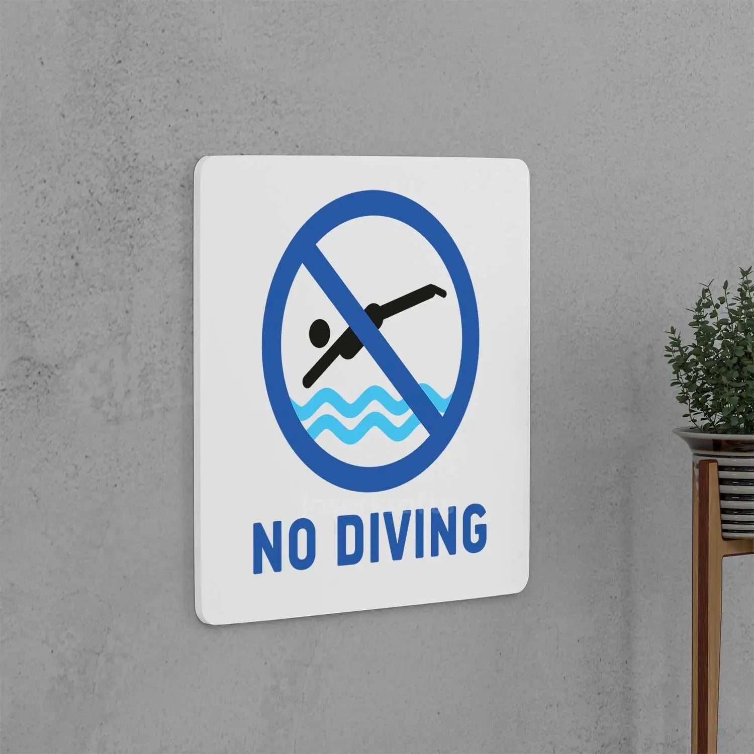 No Diving Sign