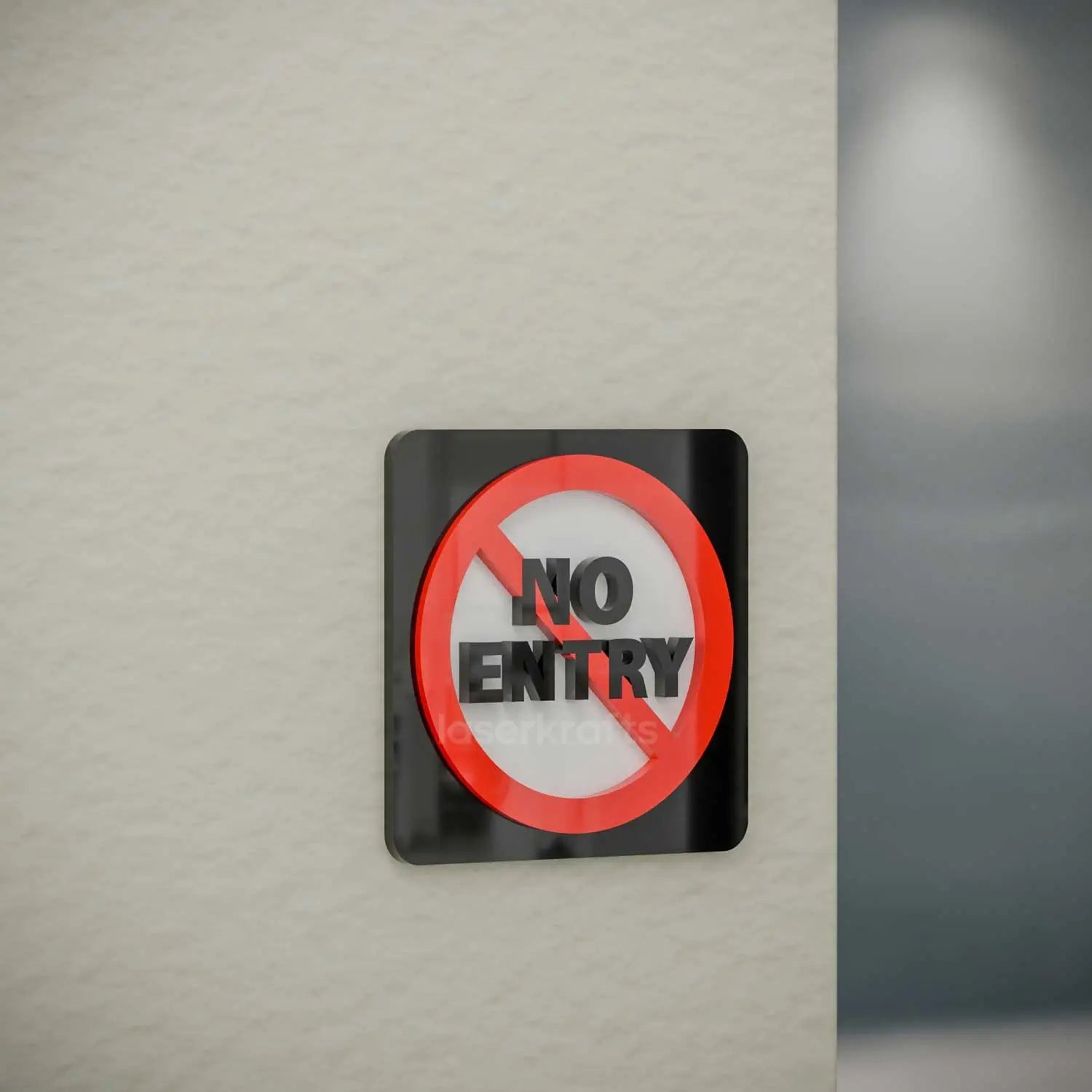 No Entry - Layered 3D Prohibition Sign