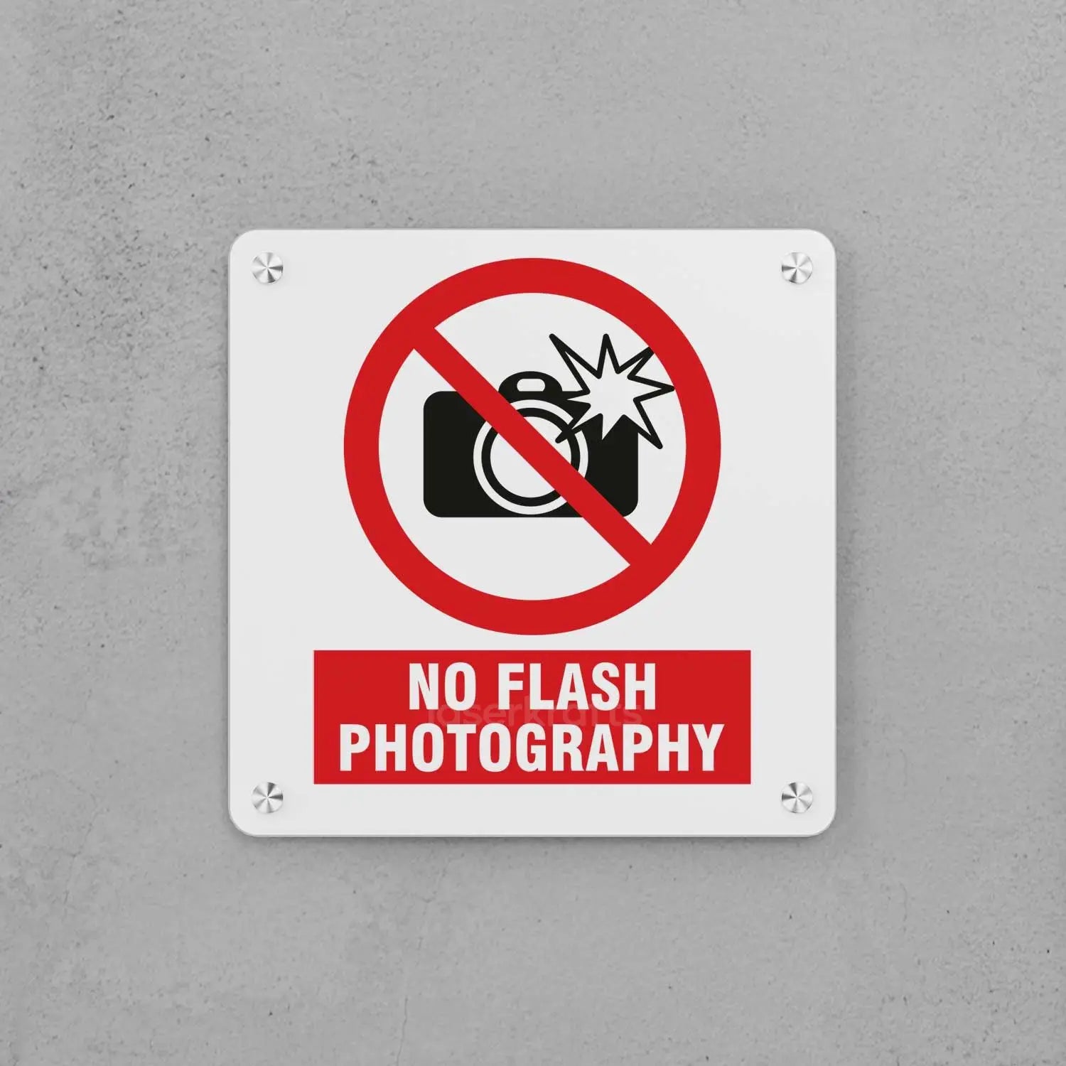 No Flash Photography Sign