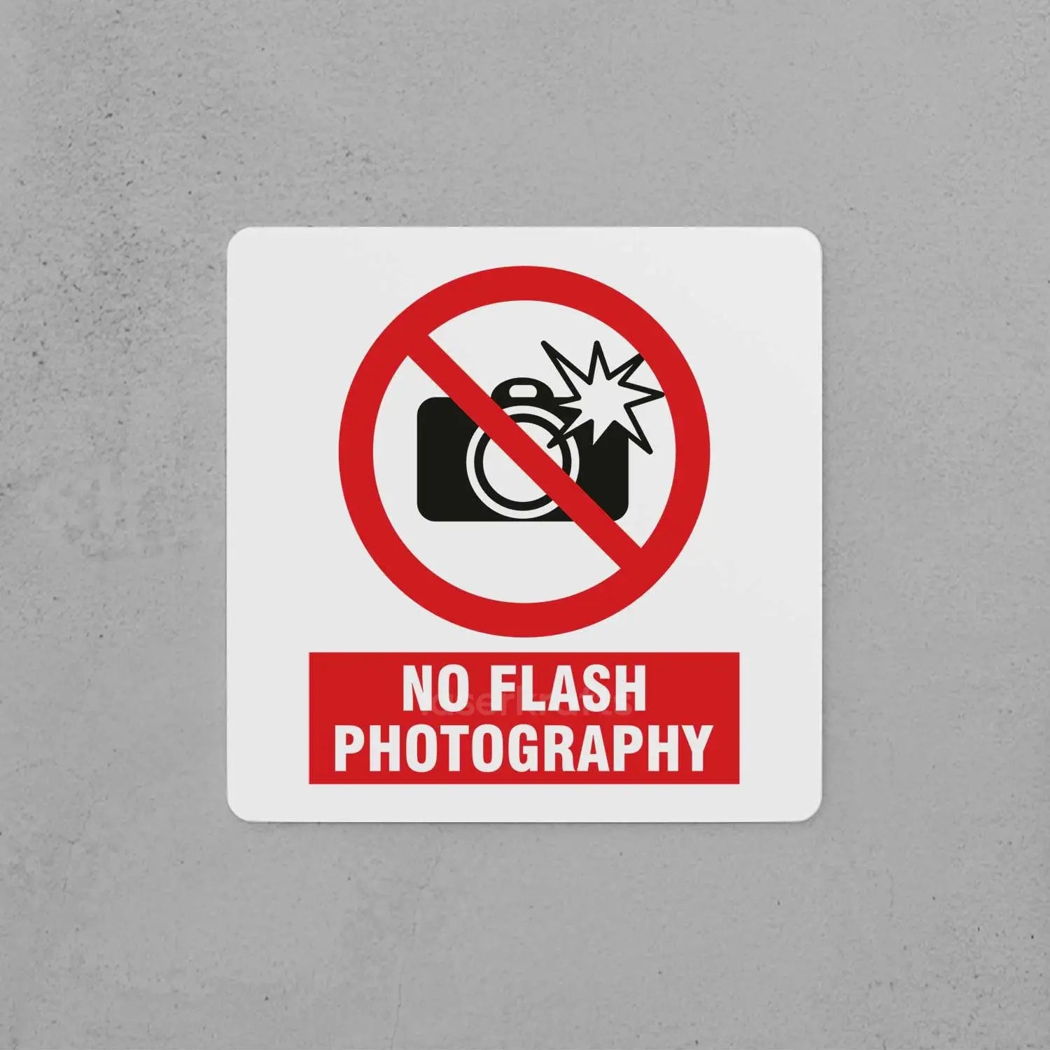 No Flash Photography Sign