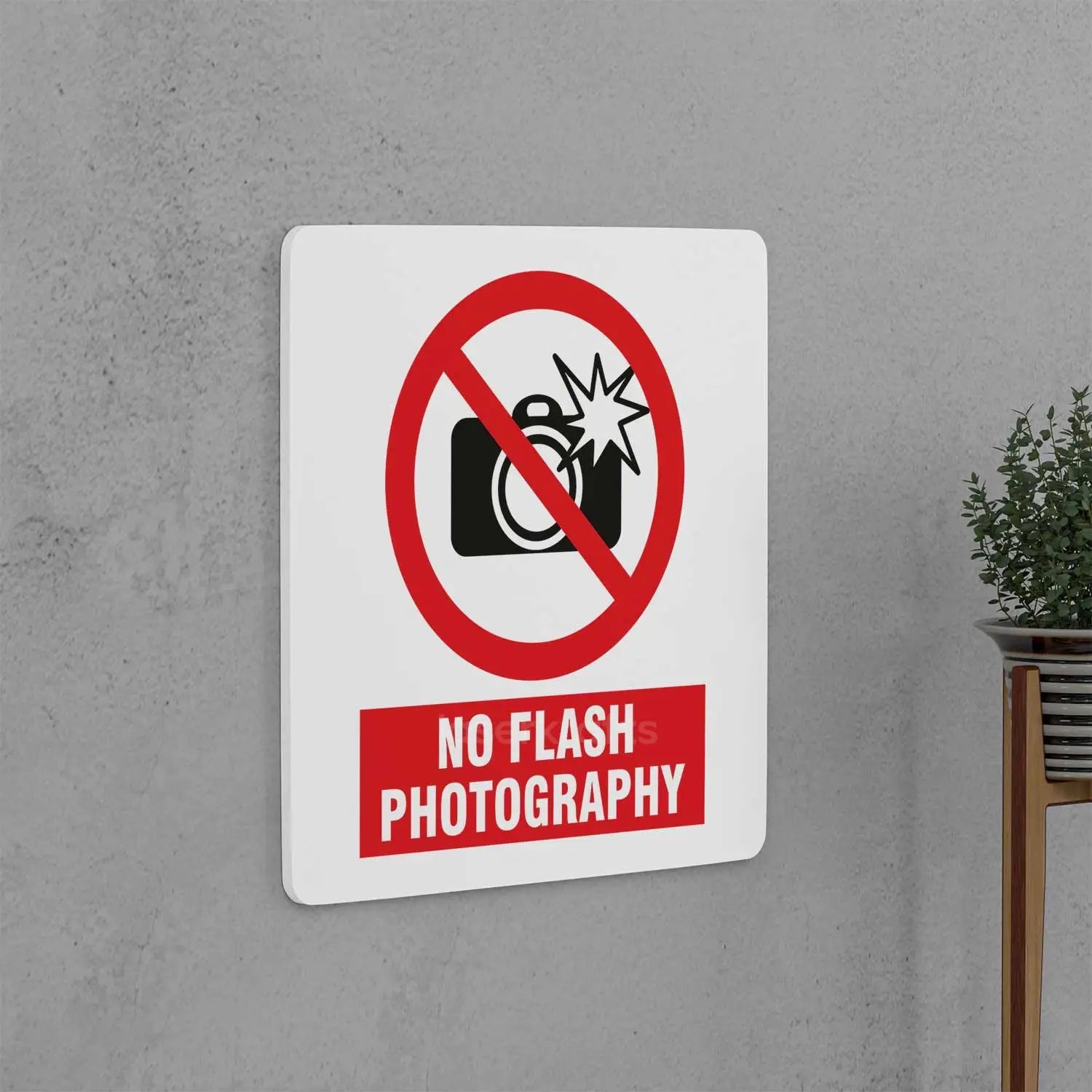 No Flash Photography Sign
