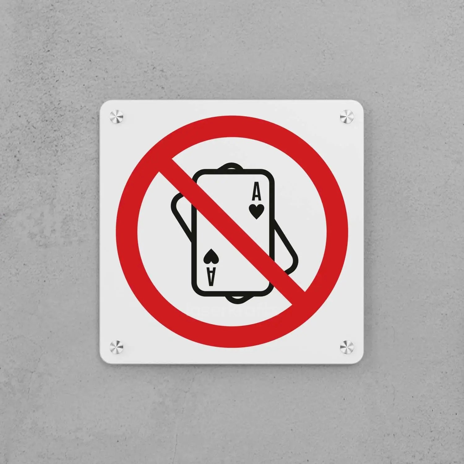 No Gambling Sign